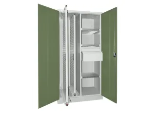verticale kast,HxBxD 1950x1000x600mm,RAL7035,front RAL6011 - 1