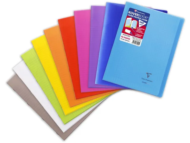 Schrift Koverbook A4 48 vel Seyès, kaft in PP assorti transparant