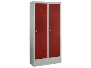 lockerkast v. kinderen,HxBxD 1300x530x300mm,2vak,RAL7035,front RAL3000 - 2