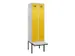 locker met bank,voor scheiding van kleding,HxBxD 2120x600x815mm,2vak