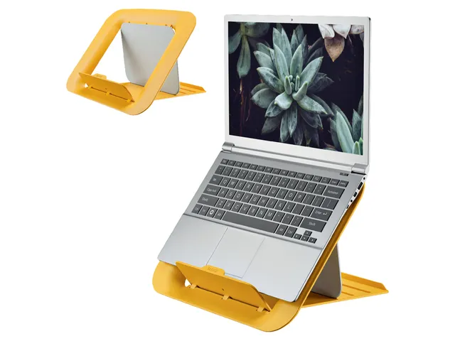 Support ordinateur portable Leitz Ergo Cosy réglable recycle jaune