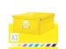 Opbergbox WOW Click & Store 369x200x482mm geel 85% gerecycled karton