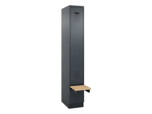 locker met bank,HxBxD 1950x300x815mm,1vak,vak B 300mm,cilinderslot