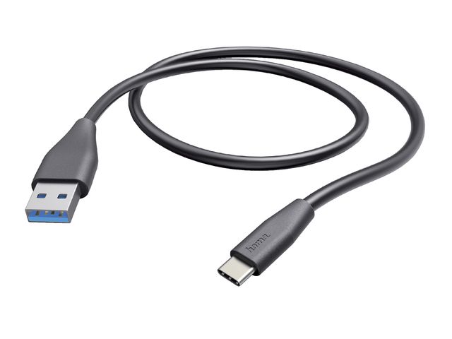 Kabel Hama USB-C - USB-A 2.0 1.50 meter zwart | HardwareKabel.nl