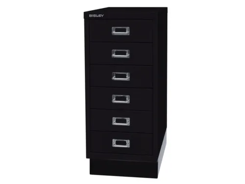 kantoor-ladekast HxBxD 670x279x380mm 6 laden romp + front zwart