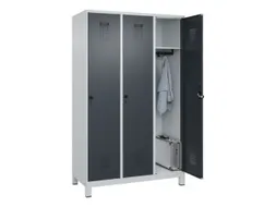 locker,HxBxD 1950x1200x500mm,3vak,vak B 400mm,draaigrendel,voeten