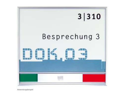 Deurbordje Newage Vrij-/Bezet-Weergave 133x150x6mm Aluminium Profiel