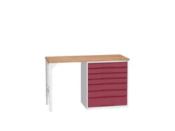 werkbank,HxBxD 930x1500x600mm,multiplexblad,2voeten/1container
