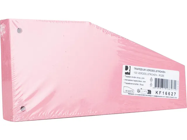 Trapezium 190g/m² karton 2-gaats verdeelstroken 100 stuks roze