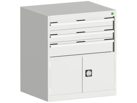 ladekast HxBxD 900x800x525mm 3laden RAL7035