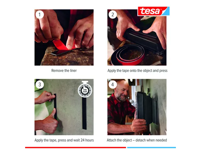 Klittenband tesa Ultra Power Lock Tape 100cmx25mm zwart