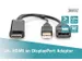 HDMI-adapter type HDMI DP M/M 0,3m ext. Voeding 4K@30Hz zwart