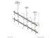 Neomounts NMPRO-C32 Videowall plafondbeugel 6 schermen - 32-55 inch -