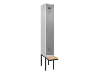 locker met bank,voor scheiding van kleding,HxBxD 2120x300x815mm,1vak - 2