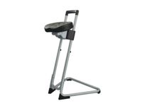 Stahulp H 600-850Mm Zitverstelling Zitting Zwart/onderstel Pu/lichtgri