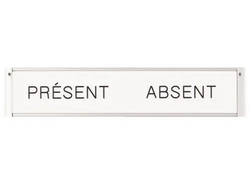 Kopstrook Present & Absent Wit Franstalig