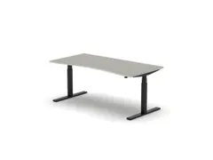Elektrisch ihv bureau,HxBxD 650-1310x1800x900/800mm,blad lichtgrijs