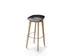 tabouret de bar,PP-siège plat noir,de repose-pieds circulaire,4 pied