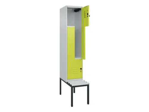 Z-garderobekast,HxBxD 2120x400x815mm,2vak,vak B 400mm,draaigrendel