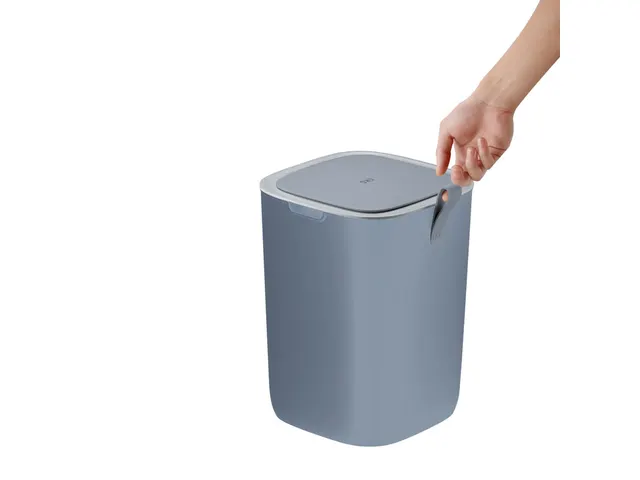 Morandi Trendy Vierkante Afvalbak Smart Sensor Bin 12 Liter Grijs
