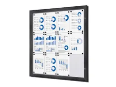 Vergrendelbaar vitrine mededelingenbord Indoor/Outdoor 12xA4 Antraciet