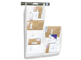 Wandfolderhouder CEP A4 5-vaks wit/transparant - 5