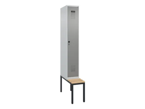 locker met bank,HxBxD 2120x300x815mm,1vak,vak B 300mm,draaigrendel