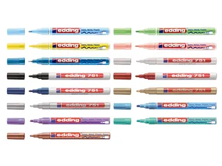 Viltstift Edding 751 lakmarker rond pastel groen 1-2mm - 3