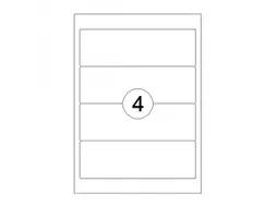 Rillprint Etiket 192x62mm 4 op een vel 1000 Vel