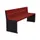 zitbank,B 1800mm,3latten,hout-zitting Mahonie,zitting H 450mm
