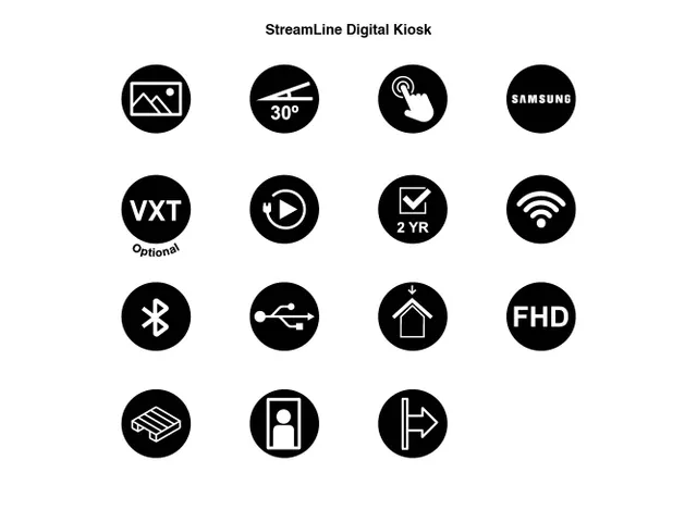 Digitale Totem Display StreamLine Zwart met 43 inch Samsung scherm
