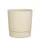Plantenpot Mica Coco met schotel rond beige 29.5 x 28 cm