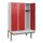 locker met bank,HxBxD 1950x1200x815mm,3vak,vak B 400mm,draaigrendel
