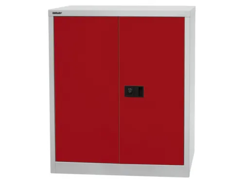 kantoorkast openslaande deuren HxBxD 1000x914x400mm Stalen Grijs Rood