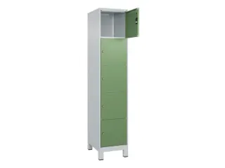 lockerkast,HxBxD 1950x400x500mm,1x5vakken,vak B 400mm,cil.-slot,voeten - 1