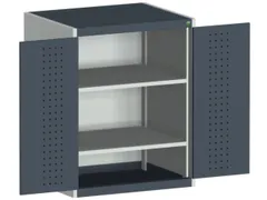 kast met geperforeerde platen,HxBxD 1000x800x525mm,2xStalen bodem