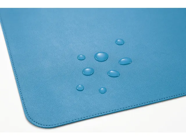 Sous-main Sigel enroulable 800x300x2mm bleu-vert simili cuir