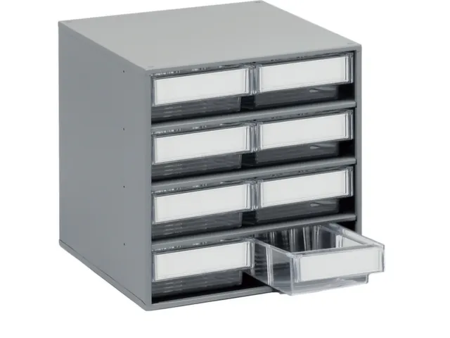 Bakkenunit 400x395x400mm 8bakken Transparant Behuizing Ral7035