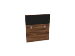 baliepaneel bureau aanbouw achter NP-tiepolo nut BN8033-zwart 1000mm