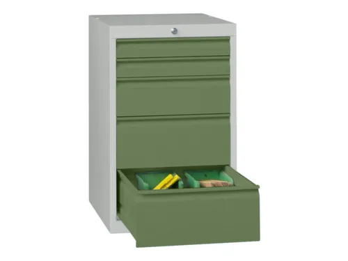 ladekast HxBxD 800x500x600mm 5laden slot RAL7035 front RAL6011
