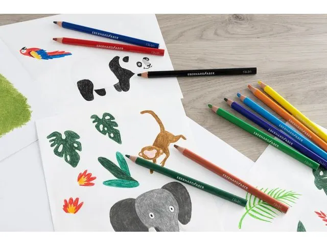 Crayon de couleur Eberhard Faber Jumbo 72pces. triangulaires dans une