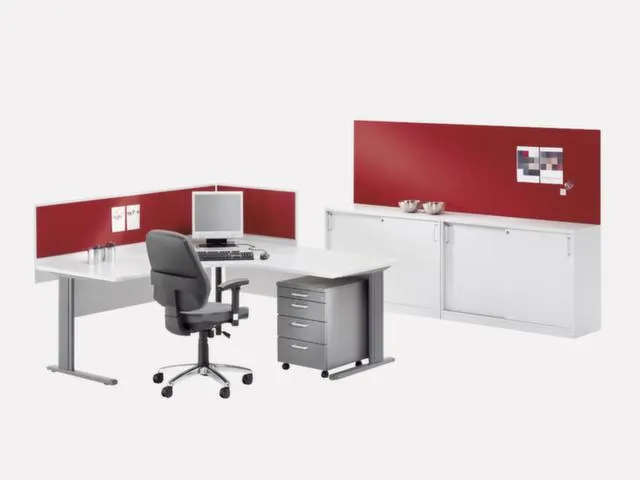 In hoogte verstelbaar bureau,HxBxD 720-840x1400x800mm,CC-zwart