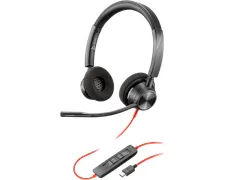 Poly Blackwire 3320 Stereo USB-C Headset + USB-C/A adapter
