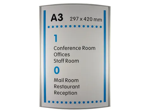 Menoor Deurbord Premium Gebogen A3
