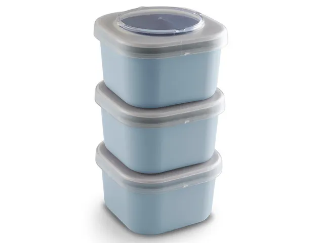 #*Lunch set Blauw Sigma home food set 3 stuks9,3 x 9,3 x 16,7 cm