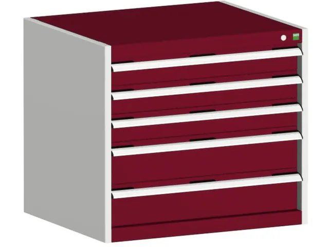 ladekast HxBxD 700x800x650mm 5laden romp RAL7035 front RAL3004