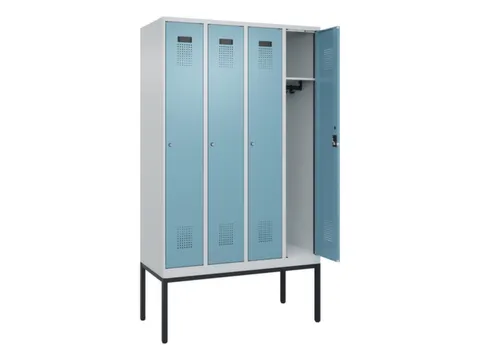 locker,HxBxD 2120x1200x500mm,4vak,vak B 300mm,cil.-slot,voetonderstel