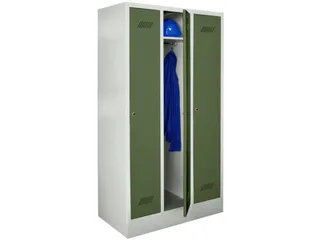 locker,HxBxD 1850x900x500mm,3vak,vak B 300mm,RAL7035,front RAL6011 - 3
