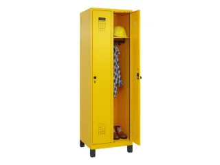locker,HxBxD 1950x600x500mm,2vak,vak B 300mm,draaigrendel,voeten - 1