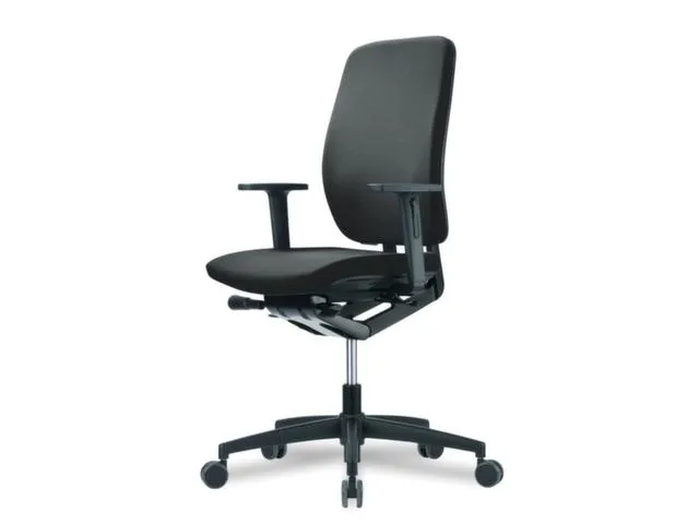 Siège De Bureau Pivotant Noir Mécanisme Synchrone